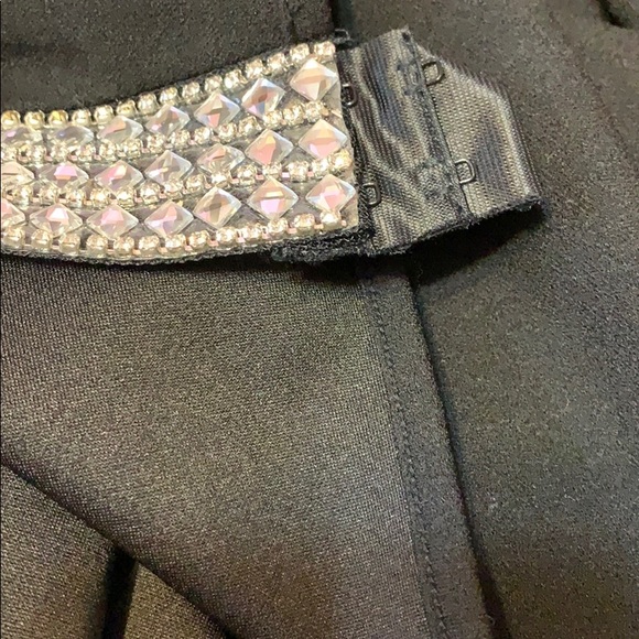 ❌DONATED❌Black Rhinestone Mock Neck Peep Hole Long Sleeve Dress - Picture 9 of 11